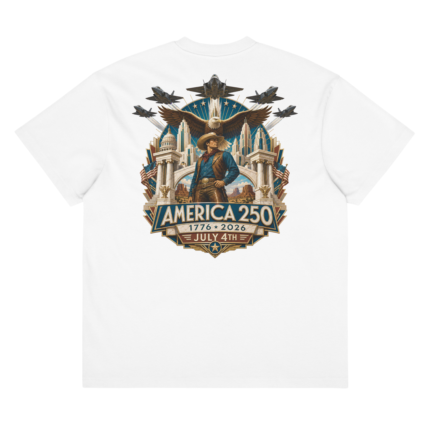 America 250th Anniversary 4th of July Box T-Shirt